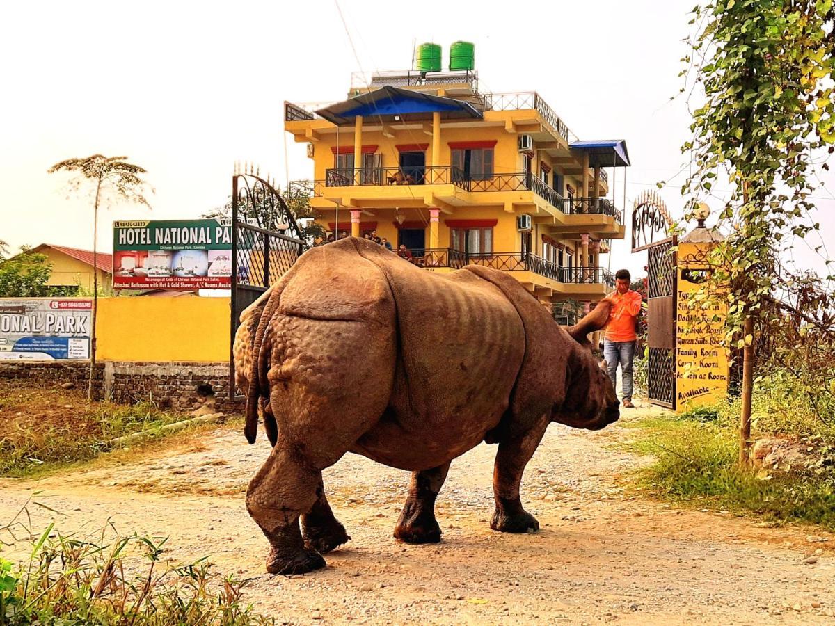 Hotel National Park Sauraha Bagian luar foto